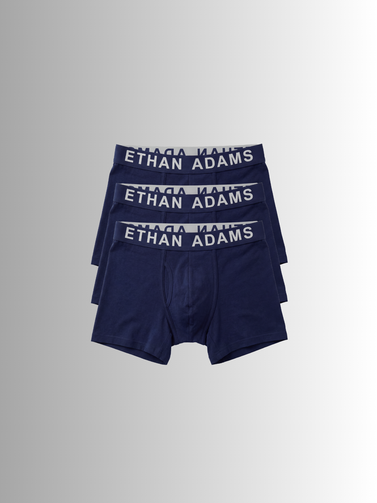 Essential Cotton Boxer Brief 5" - Navy Blue (3 Pack)