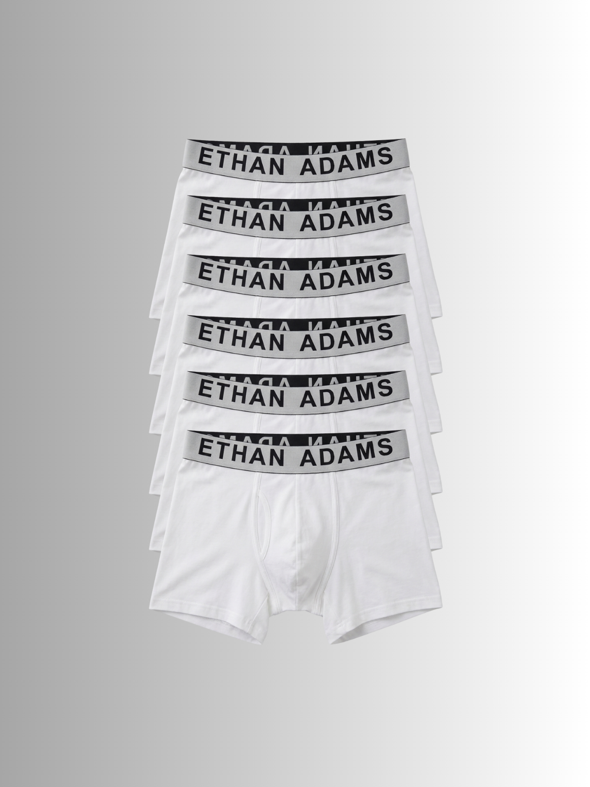 Essential Cotton Boxer Brief 5" - Pure White (6 Pack)