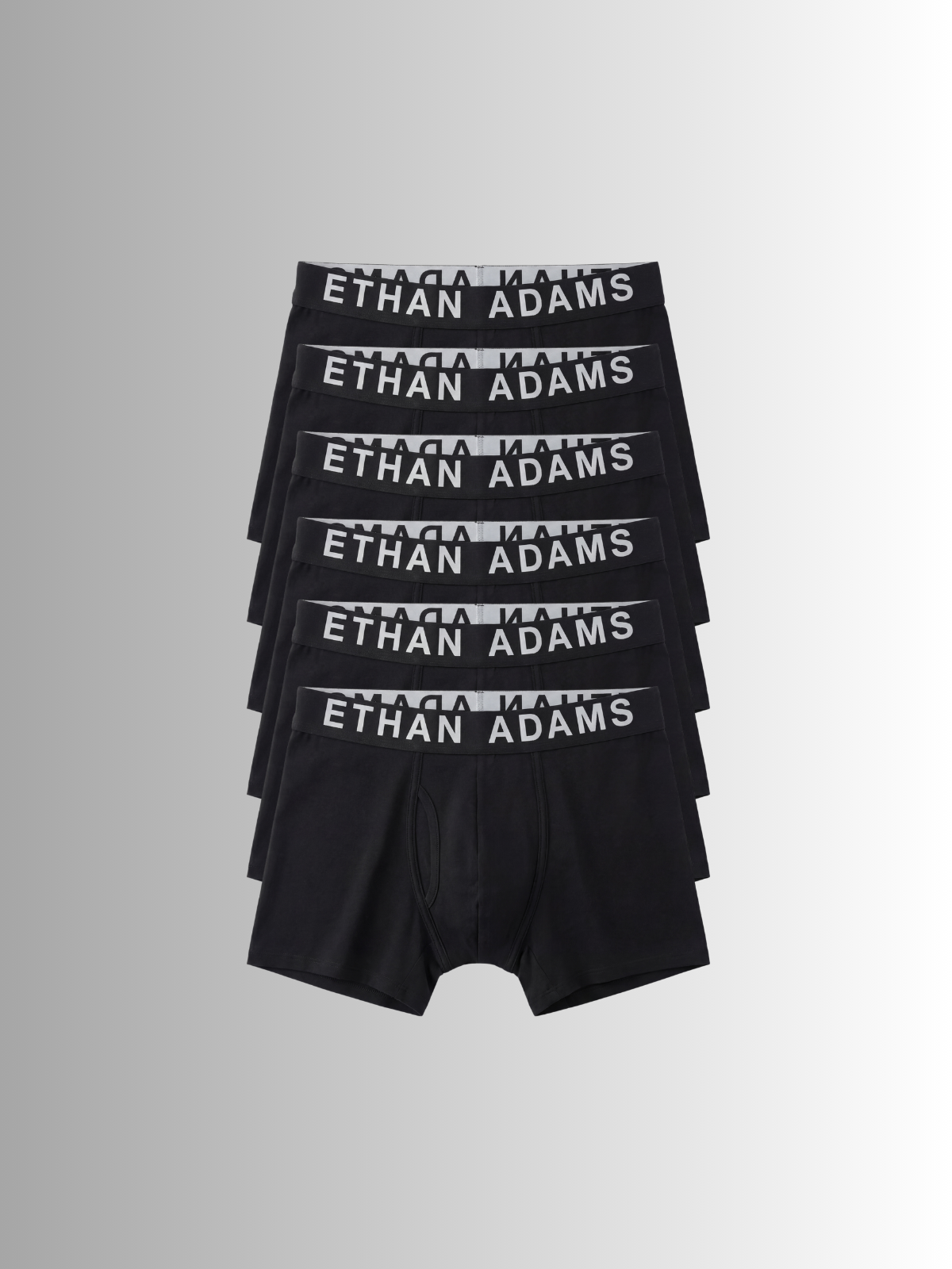 Essential Cotton Boxer Brief 5" - Black (6 Pack)