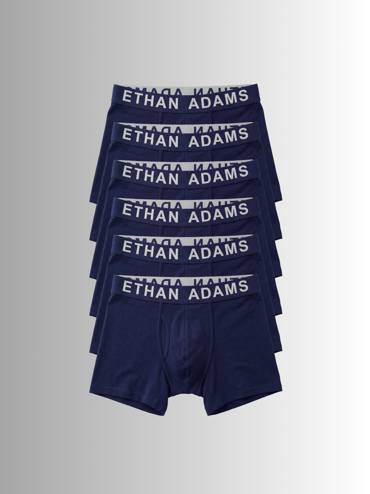 Essential Cotton Boxer Brief 5" - Navy Blue (6 Pack)